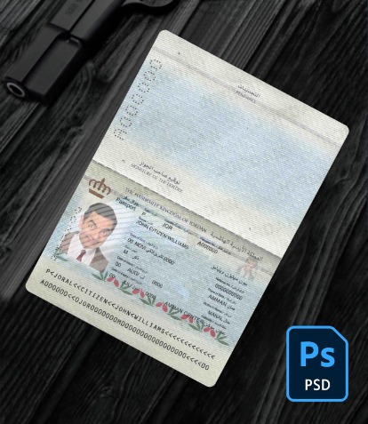 Jordan passport PSD